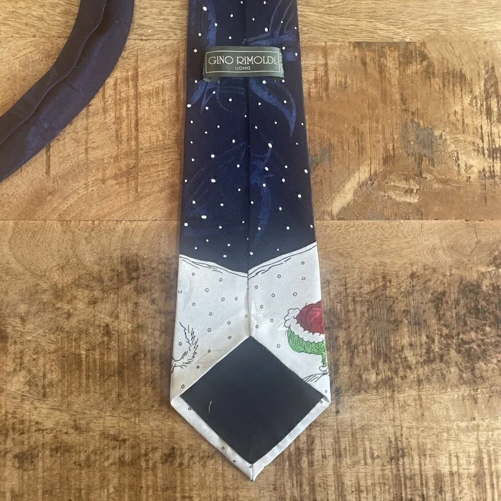 Dr Seuss Tie The Grinch Vintage Mens Necktie Silk Christmas 1996 Blue Korea